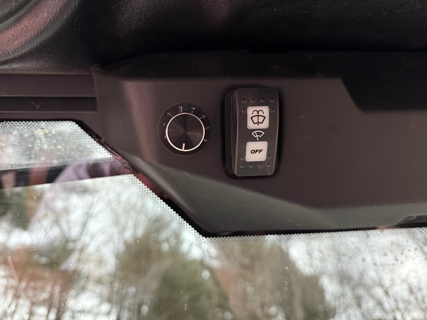 Plug & Play Intermittent Wiper Delay Kit for Can-Am Defender (2016-Present) | 3-30 Sec Adjustable Delay Knob | Easy Install & Durable Design
