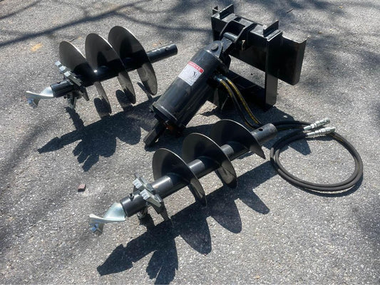 Mini Skid Steer Heavy Duty Auger Attachment With 12" & 18" Bit Dingo/Vermeer