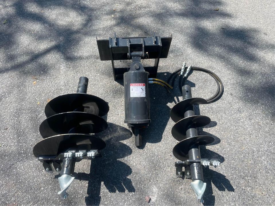 Mini Skid Steer Heavy Duty Auger Attachment With 12" & 18" Bit Dingo/Vermeer